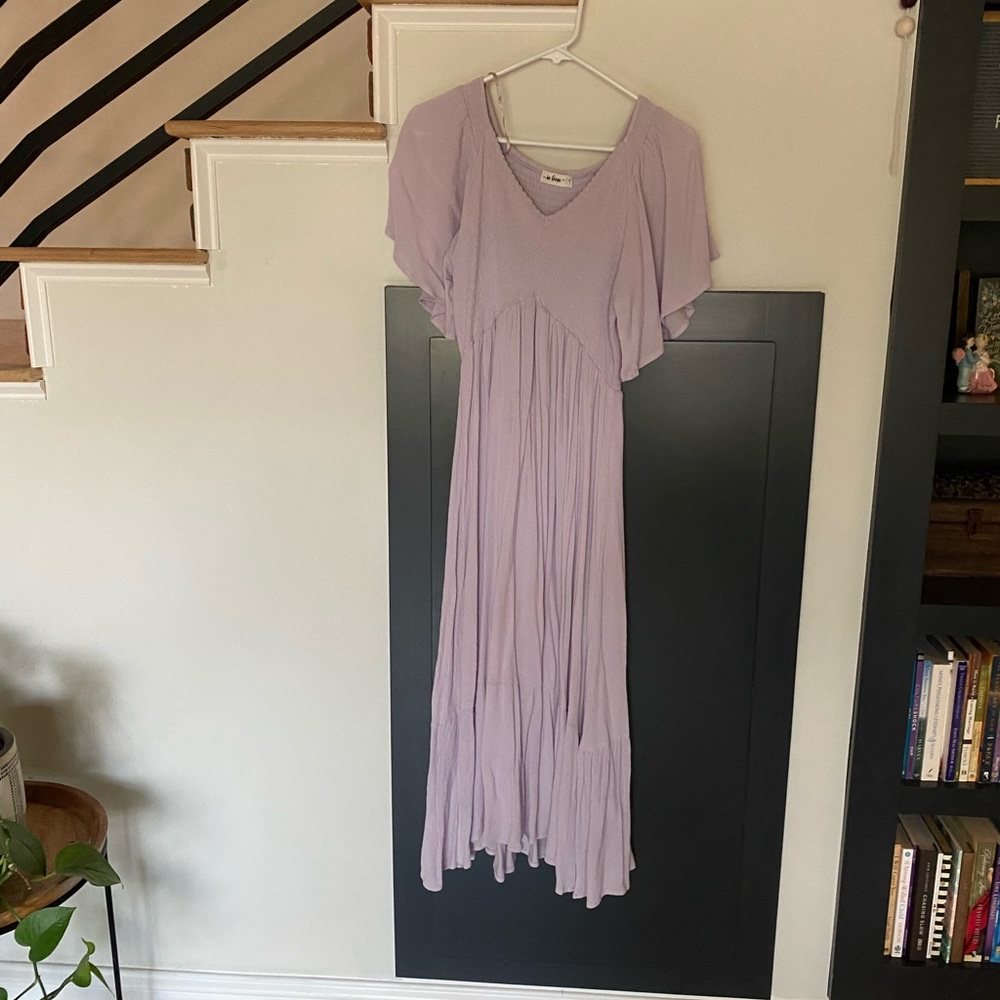 Lavender flutter sleeve dress from online boutique. Size small.